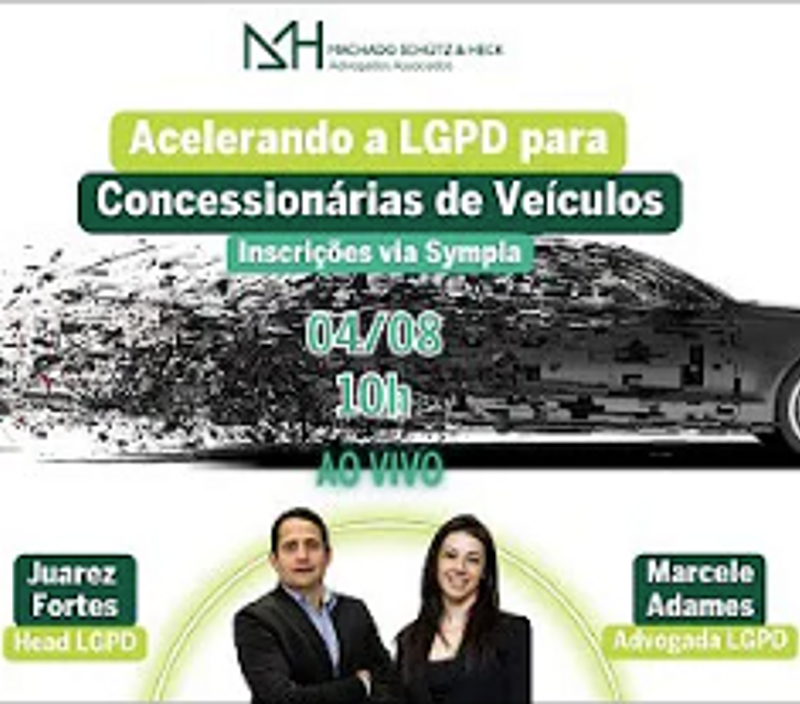 Capa do webinar Acelerando a LGPD para Concessionárias