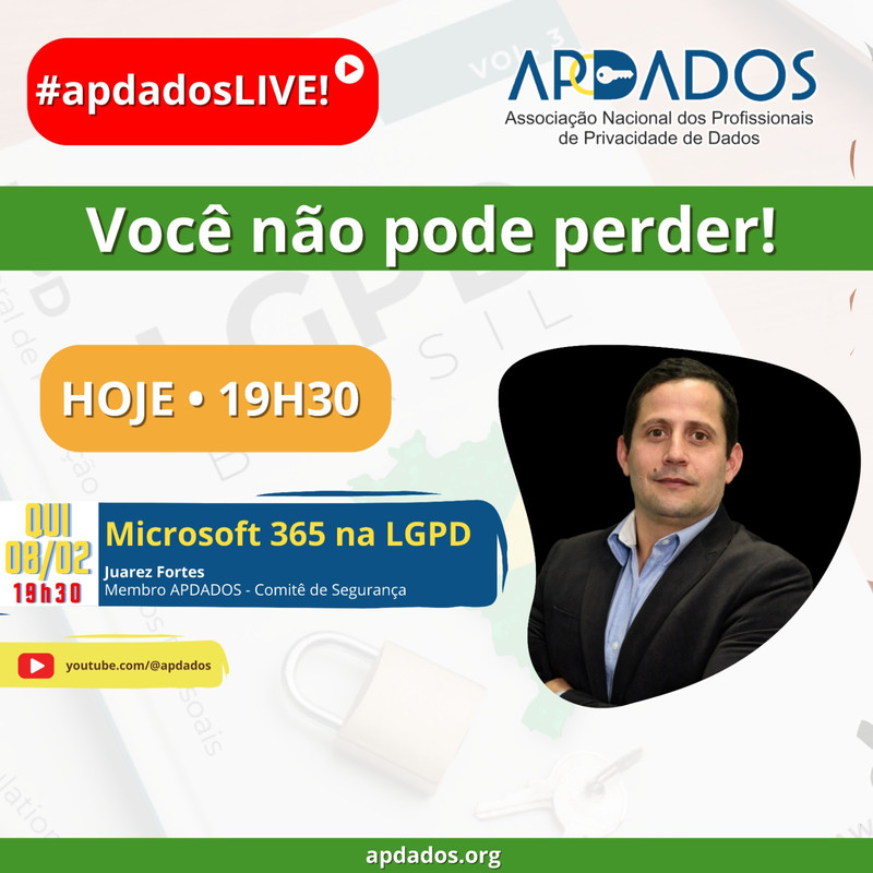 Capa do webinar Microsoft 365 na LGPD